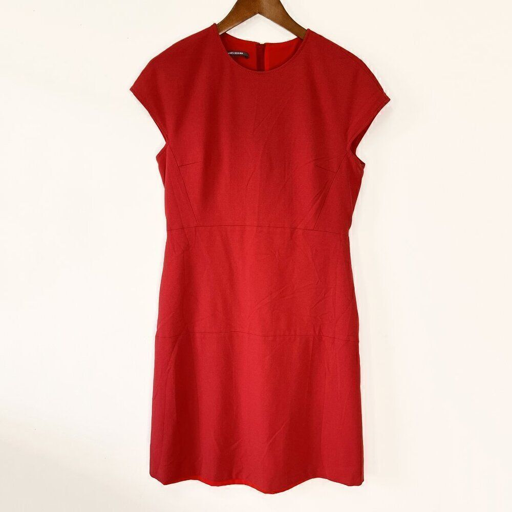 Rene Lezard Red Cap Sleeve Shift Dress